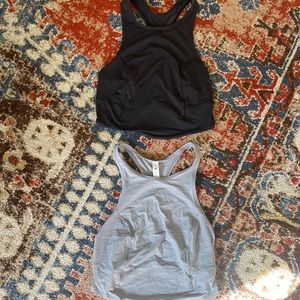 Two cropped lululemon tank tops